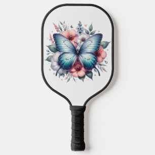 Vibrant Butterfly Floral Bouquet Art-96283 Pickleball Paddle