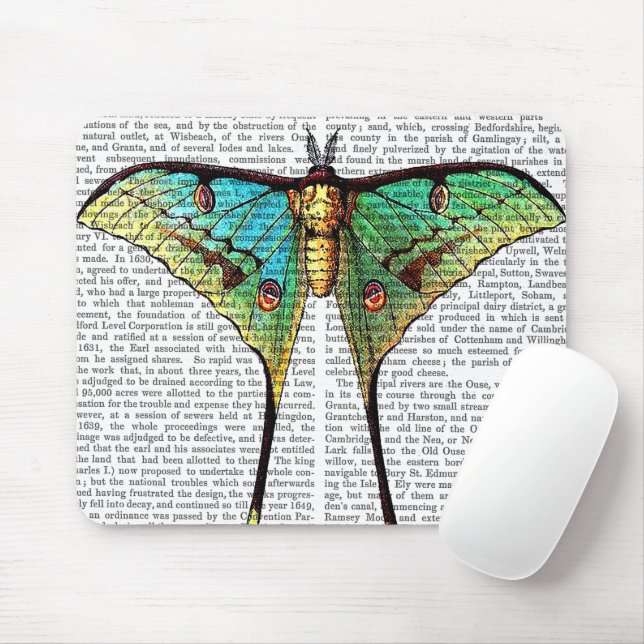 Vibrant Butterfly Mouse Mat (With Mouse)