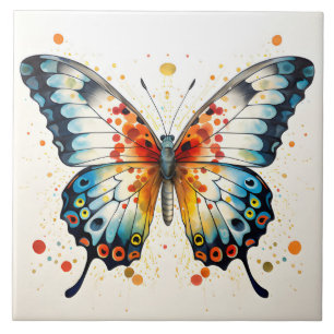 Vibrant butterfly tile