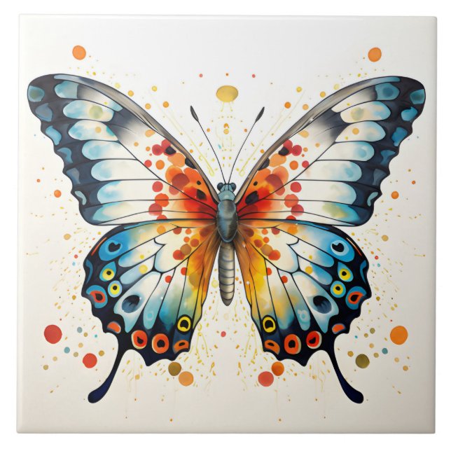 Vibrant butterfly  tile (Front)
