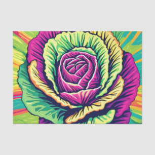 Vibrant Cabbage Pop Art Tissue Paper