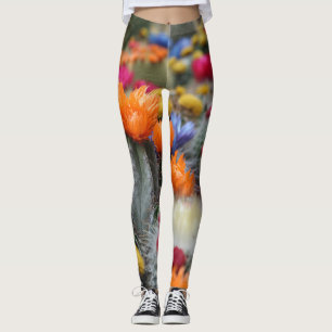 Vibrant Cactus Plant Leggings