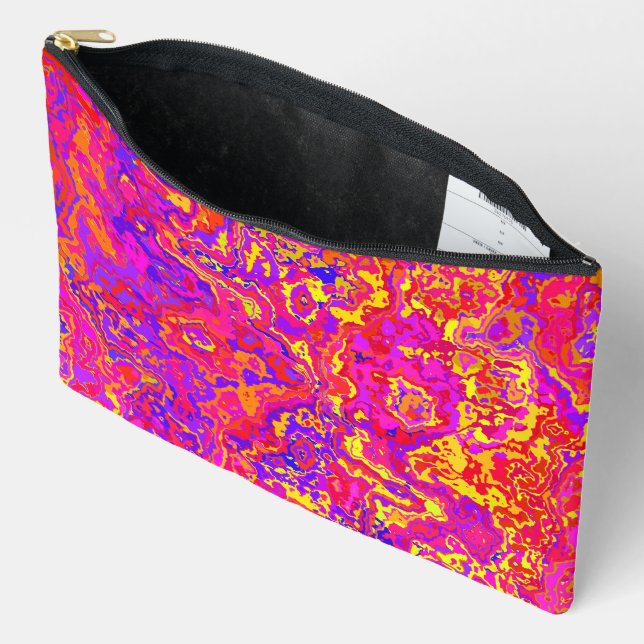 Vibrant Camo  Accessory Pouch (Open)