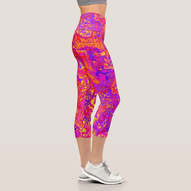 Vibrant Camo Capri Leggings (Right)