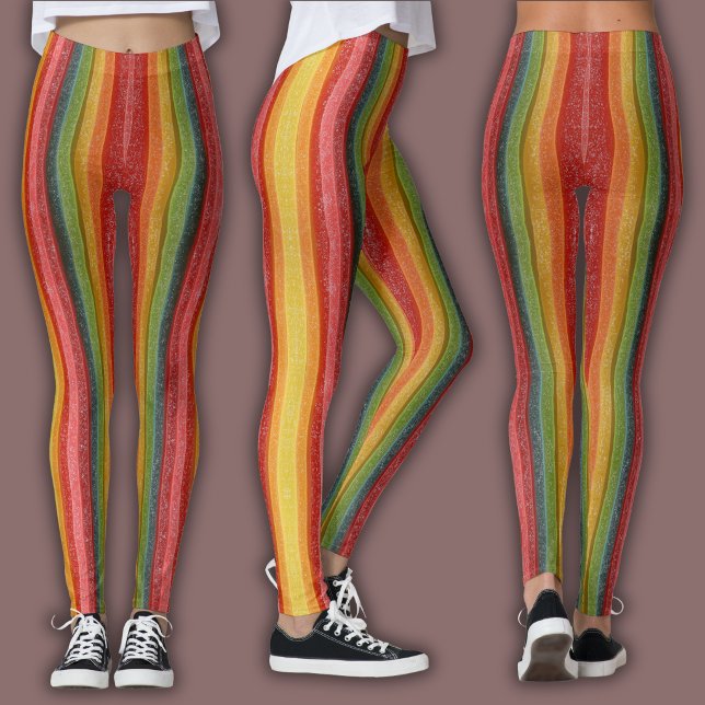 Vibrant Candy Pattern | Vibrant Rainbow Jelly Leggings (Creator Uploaded)