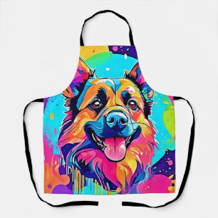 Vibrant Canine: Happy Puppy Love Apron