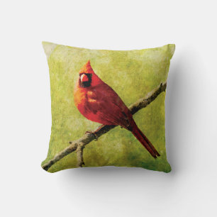 Vibrant Cardinal Throw Pillow Nature Home Decor