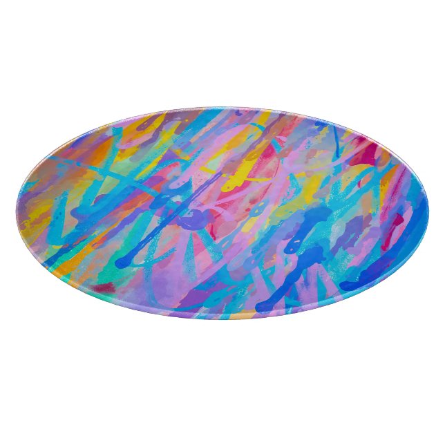 Vibrant Cascade Cutting Board (Corner)