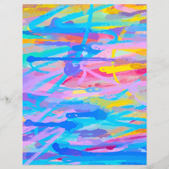 Vibrant Cascade Scrapbook Paper (Front)