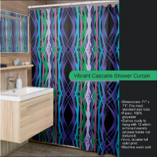 Vibrant Cascade Shower Curtain