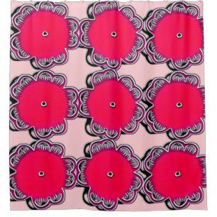 Vibrant Cascades: Modern Shower Curtain Art"