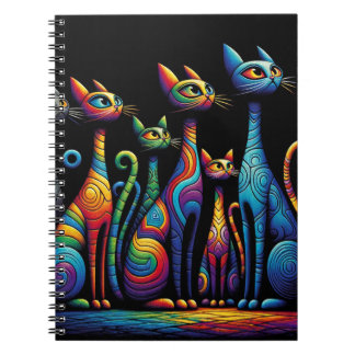Vibrant Cats Notebook