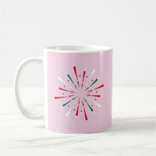 Vibrant Celebration Confetti, Fireworks  Coffee Mug