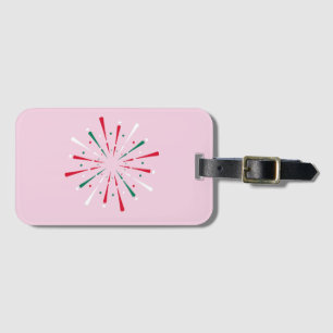 Vibrant Celebration Confetti, Fireworks Luggage Tag