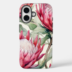 Vibrant Cerise Protea Apple iPhone 16 Tough Case