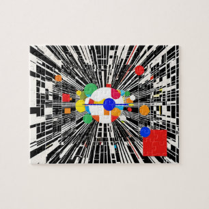Vibrant Chaos: Abstract Color Dance Jigsaw Puzzle