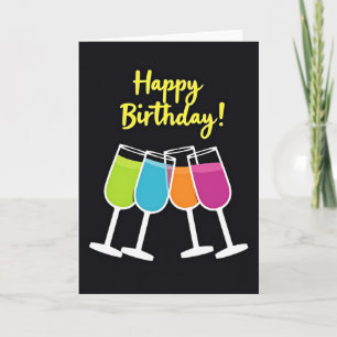 Vibrant Cheers Birthday Card