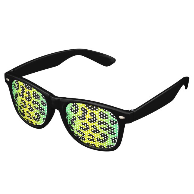 Vibrant Cheetah Print Sunglasses (Angled)