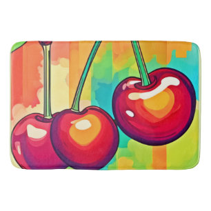 Vibrant Cherry Art Bath Mat