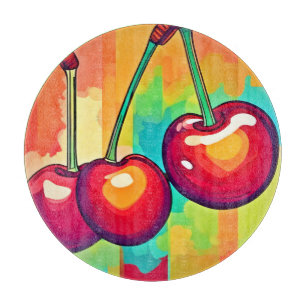 Vibrant Cherry Art Cutting Board