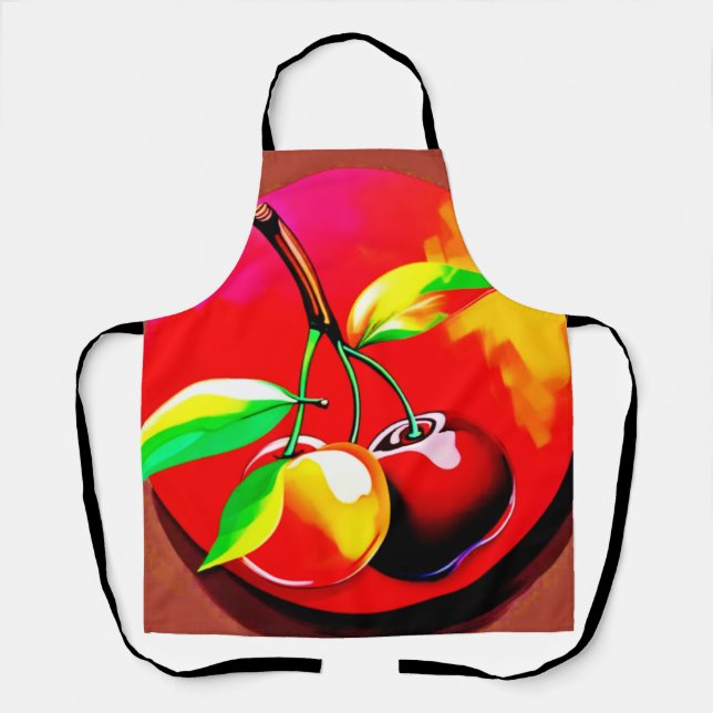 Vibrant Cherry Duo Apron (Front)