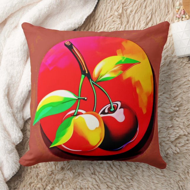 Vibrant Cherry Duo Cushion (Blanket)