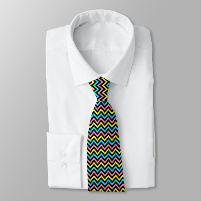Vibrant Chevrons Tie (Tied)