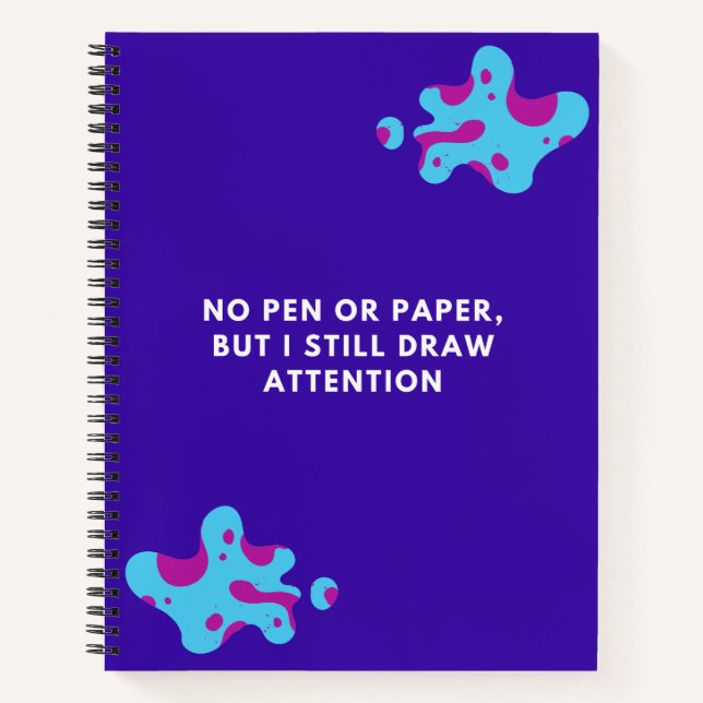 Vibrant Chic Savage Quotes For Teen Blue Notebook (Front)