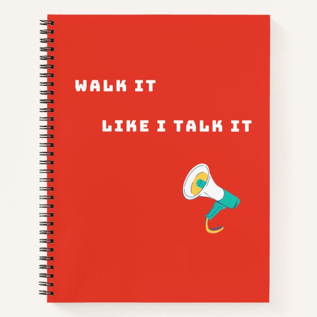 Vibrant Chic Savage Quotes For Teen Red Notebook (Front)