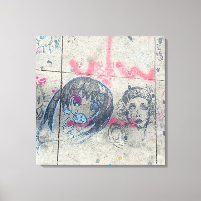 Vibrant Chicago graffiti Canvas Print (Front)