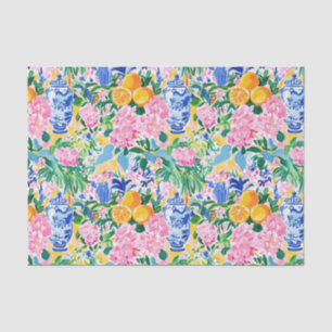 Vibrant Chinoiserie Pattern Tissue Paper