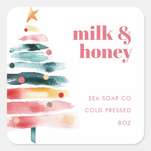 Vibrant Christmas Product Stickers (Front)