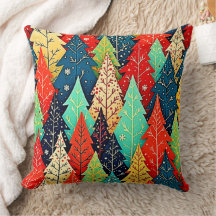 Vibrant Christmas Tree Pattern Art