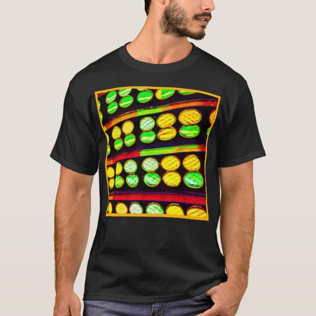 Vibrant Chromatic Artistry Pattern T-Shirt (Front)