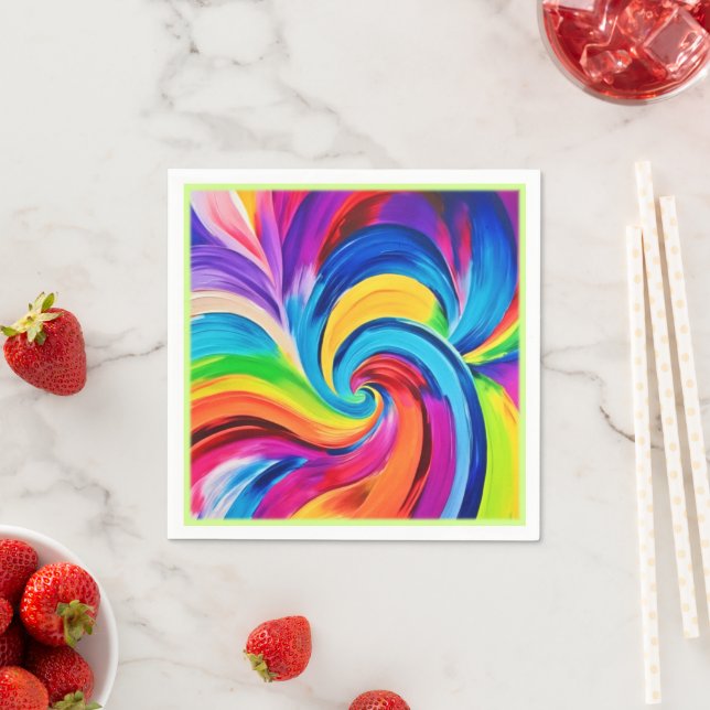 Vibrant Chromatic Dance Napkin (Insitu)