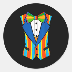 Vibrant cinco de mayo bow tie fiesta party wedding classic round sticker