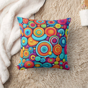 Vibrant Circle Explosion Cushion
