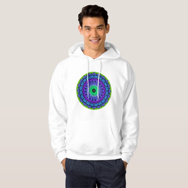 Vibrant Circle Motifs Colourful Dotted Patterns  Hoodie (Front Full)