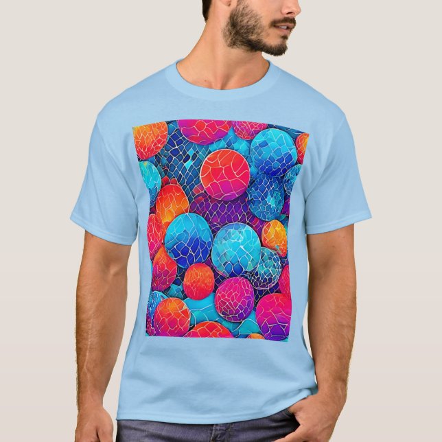 Vibrant Circle Pattern T-Shirt (Front)