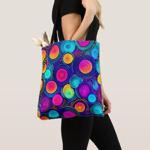 Vibrant Circles of Abstract Energy Tote Bag