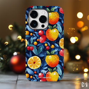 Vibrant Citrus and Berry Wellness Blue & Orange Case-Mate iPhone 14 Pro Case