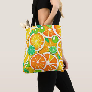 Vibrant Citrus Medley - Fresh & Juicy Slices Tote Bag