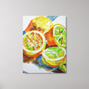 Vibrant Citrus Slices Canvas Print