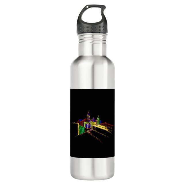 Vibrant city 710 ml water bottle (Front)