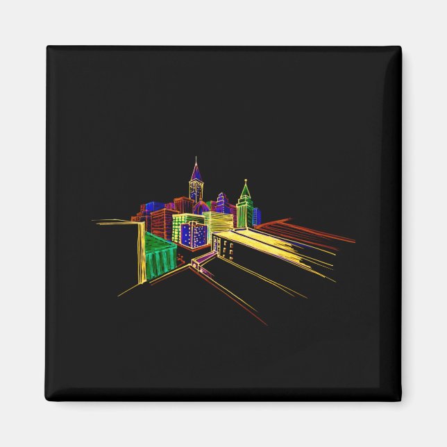 Vibrant city magnet (Front)