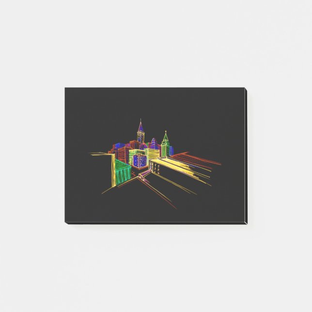 Vibrant city post-it notes (Front)