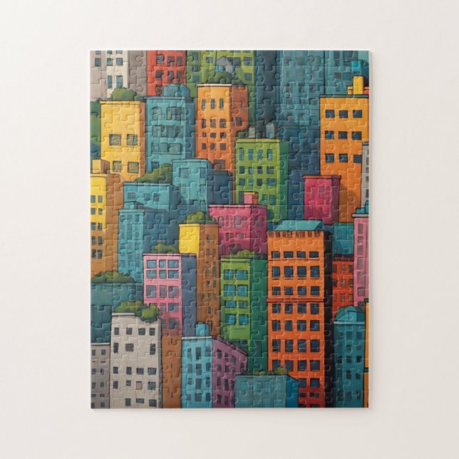 Vibrant City puzzle (Vertical)