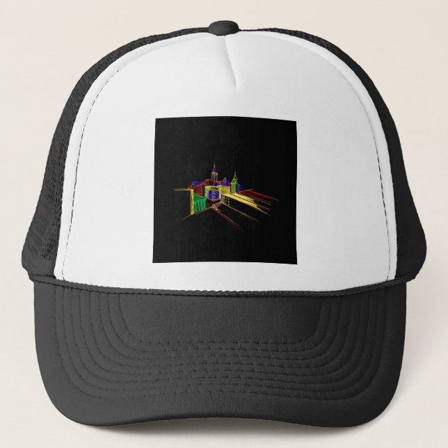 Vibrant city trucker hat (Front)