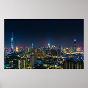 Vibrant Cityscape Photography Poster