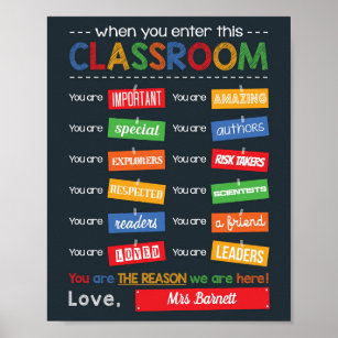 Vibrant Classroom Decor End of Year Teacher Gift